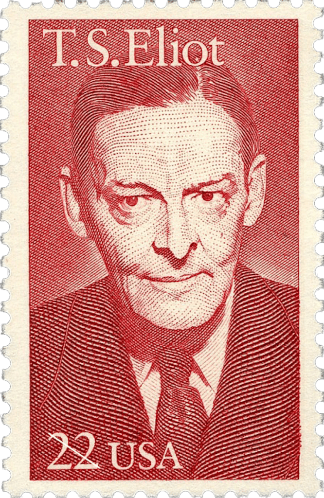 Image: T. S. Eliot - Commemorative Stamp - https://www.stampsforever.com/stamps/t-s-eliot - USPS