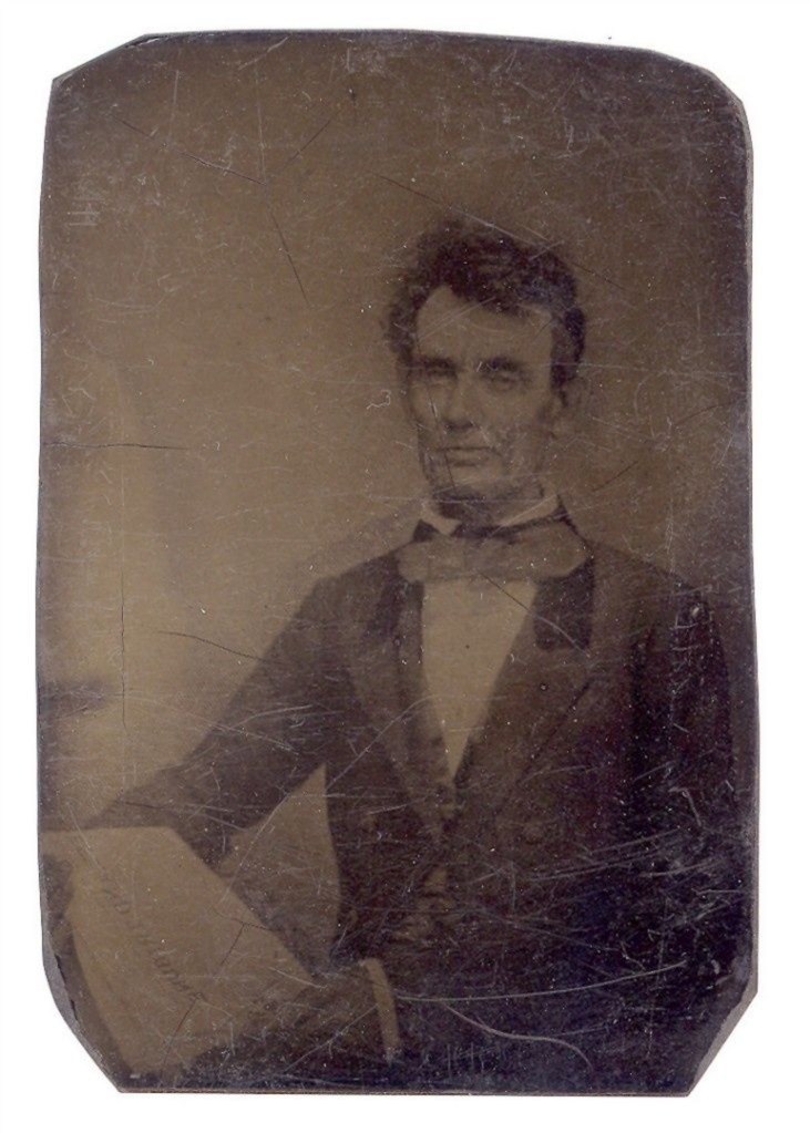 Image b:  Abraham Lincoln https://civilwartalk.com/threads/the-all-known-possible-on-the-planet-photos-of-lincoln-thread.102233/ Civil War Talk -Daguerreotype image of Abraham Lincoln - earliest known photograph - 1846 - by Nicholas H. Shepherd