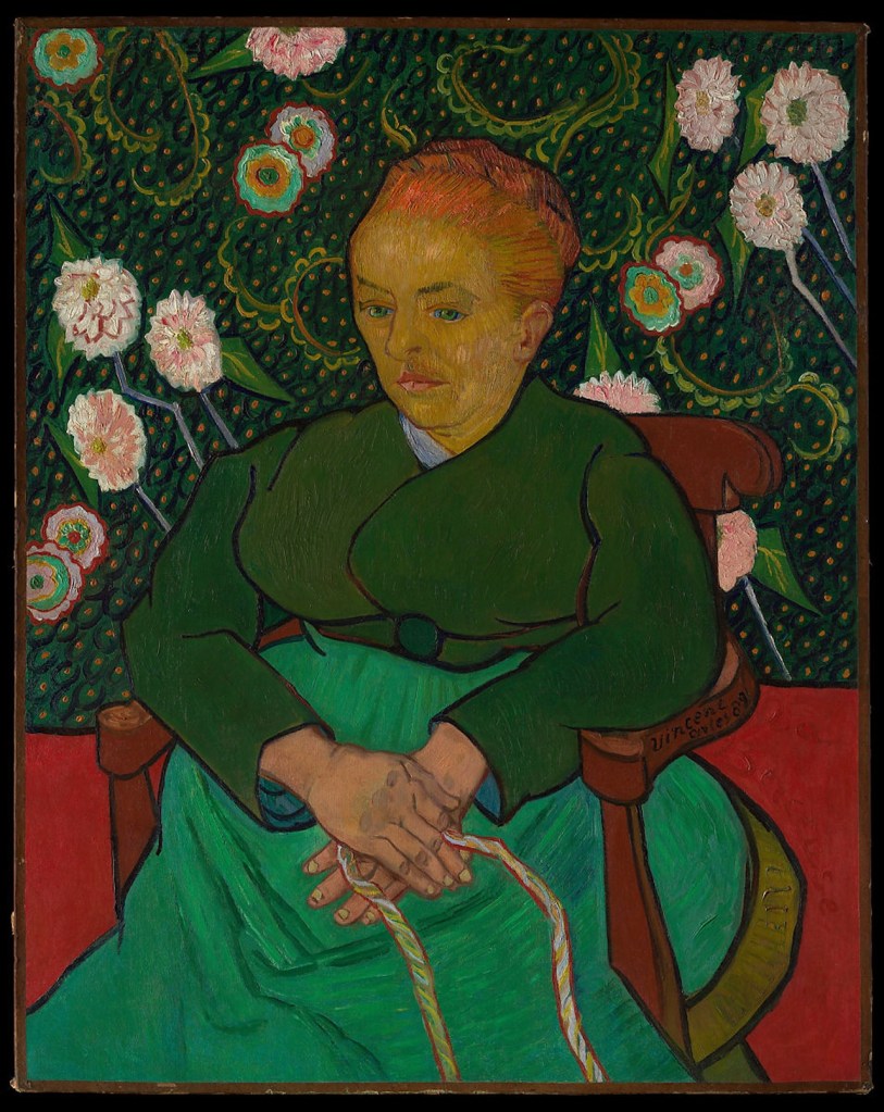 Image: La Berceuse: Madame Roulin Rocking Cradle https://vangoghworldwide.org/search/?q=La%20Berceuse&size=n_12_n