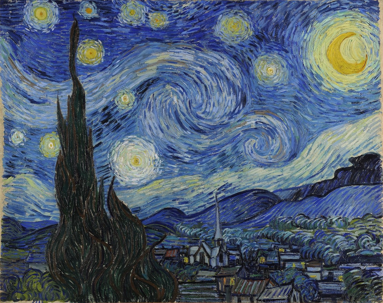 The Starry Night on His T-Shirt &nbsp;