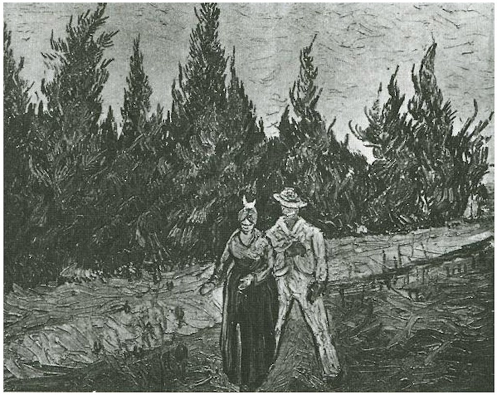Image:  Vincent van Gogh’s The Lovers:  The Poet’s Garden IV  
https://www.vangoghgallery.com/catalog/image/0485/Lovers:-The-Poet's-Garden-IV,-The.jpg  - The Van Gogh Gallery